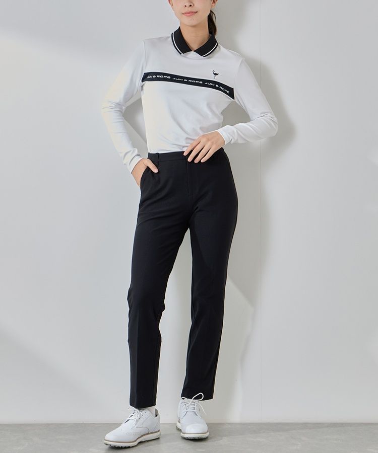 【ストレッチ】センタープレスストレートスリムパンツ