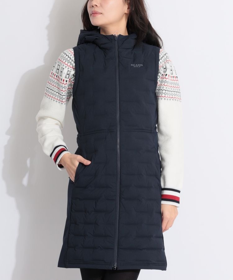 ビームスゴルフ BE 【ストレッチ】サイド切替フーディダウンワンピース