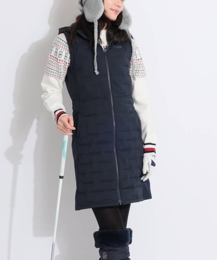 BE 【ストレッチ】サイド切替フーディダウンワンピース