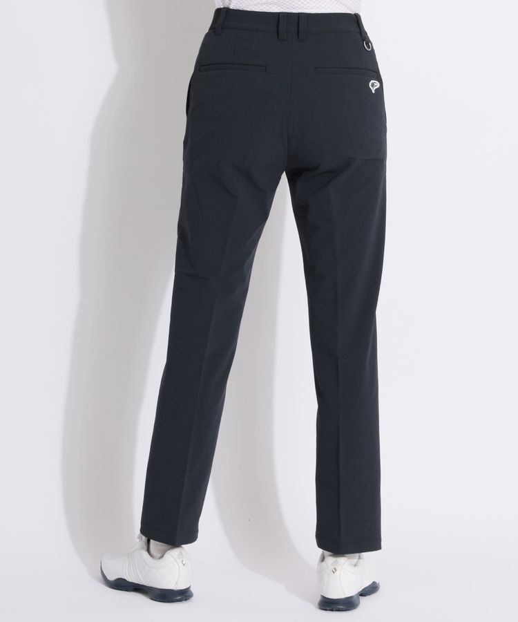 【撥水ストレッチ】センタープレス裏微起毛ストレートパンツ