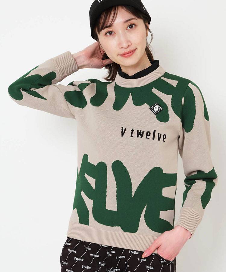 VI 【防風ストレッチ】裏地付きジャガードニット