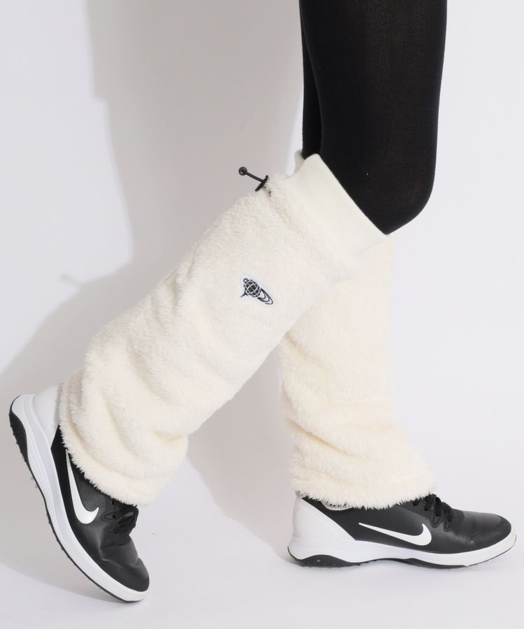 ビームスゴルフ BE ロゴ刺繍ボアレッグウォーマー レディースゴルフ