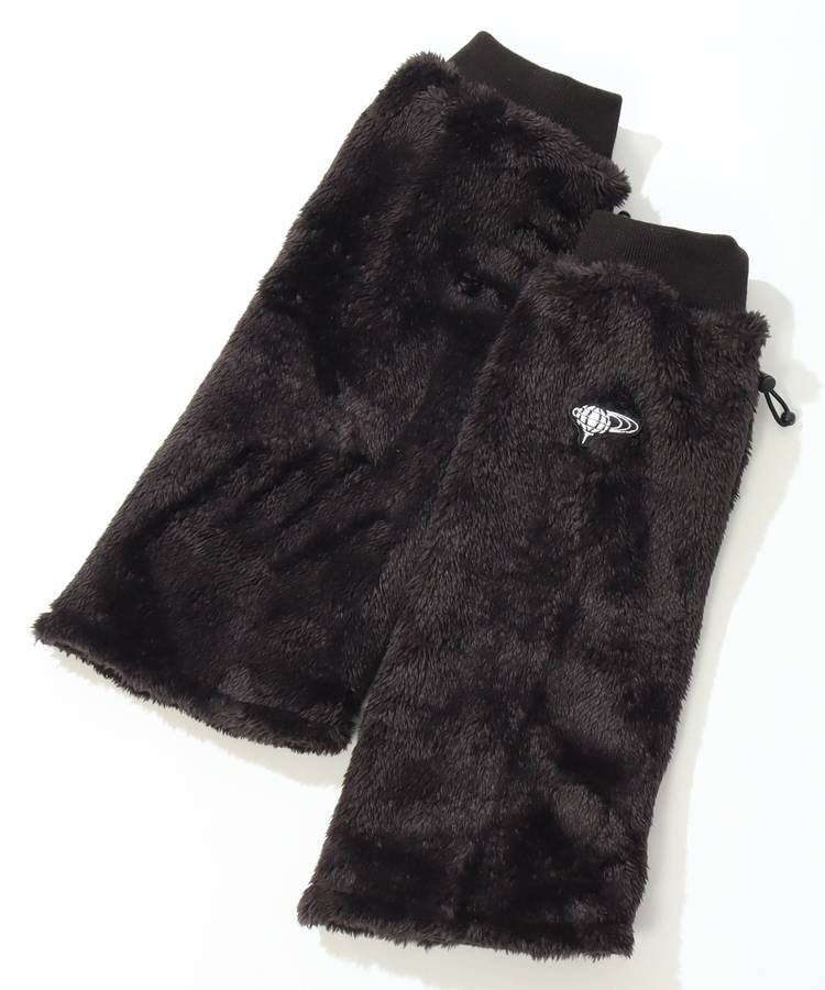 BE ロゴ刺繍ボアレッグウォーマー