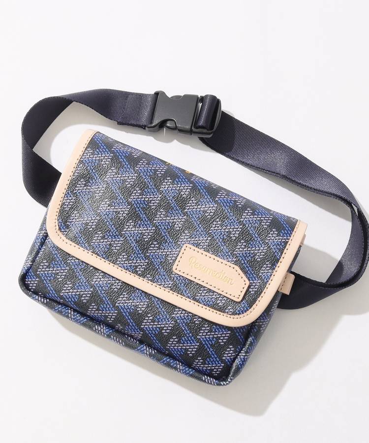 RR 【CURUCURU限定】【アイクスNo.2】ロゴ総柄ウエストポーチ