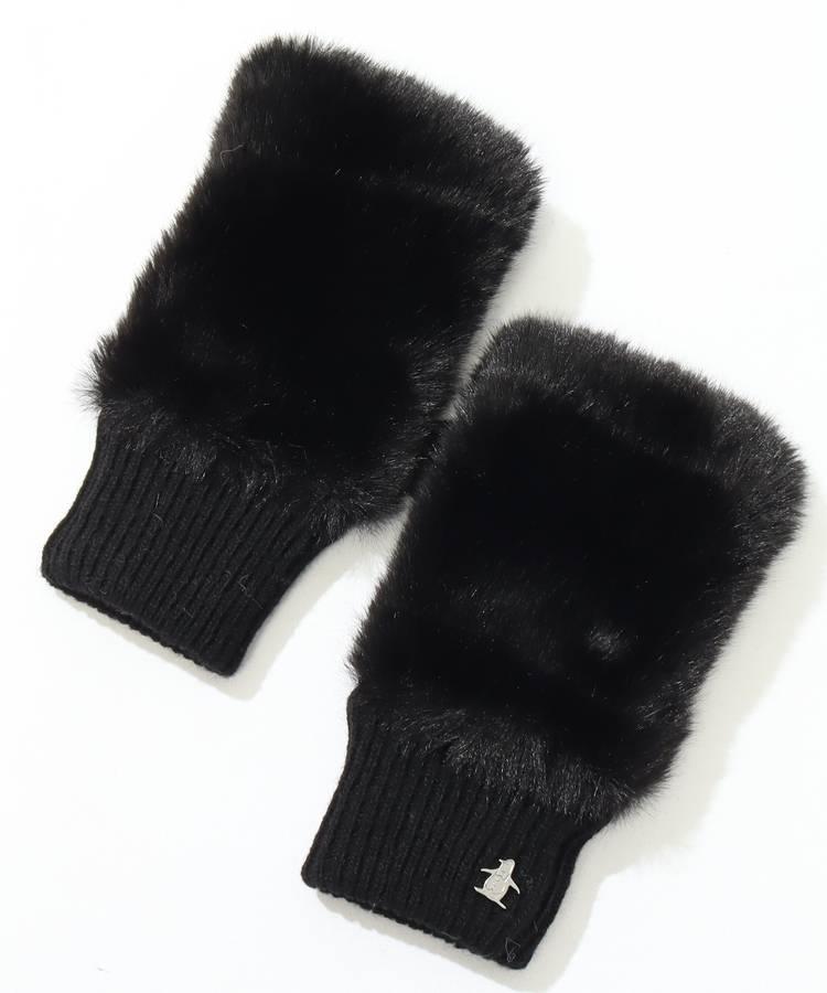 MW フェイクファーニットコンビハンドウォーマー