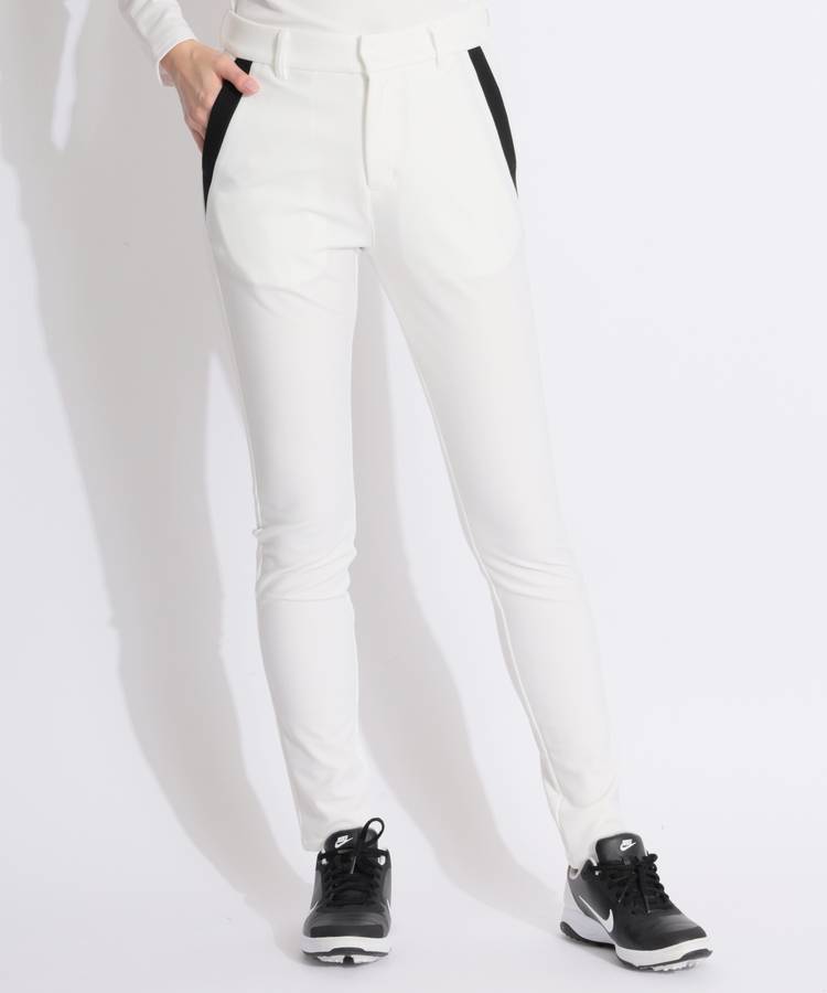 SD バイカラーライン裏起毛ロングパンツ