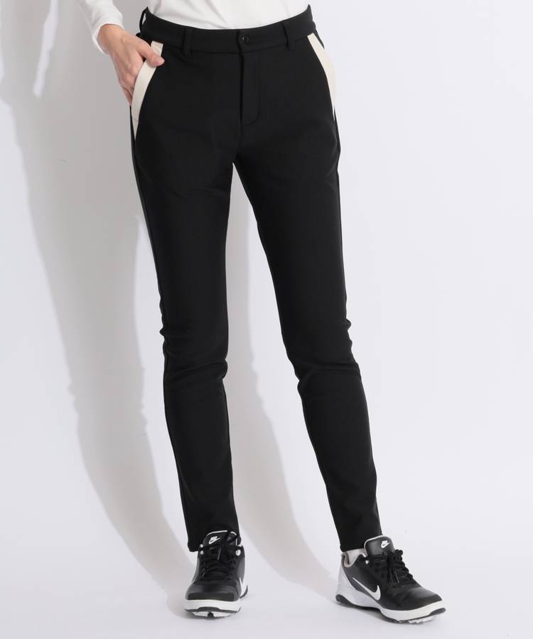 SD バイカラーライン裏起毛ロングパンツ