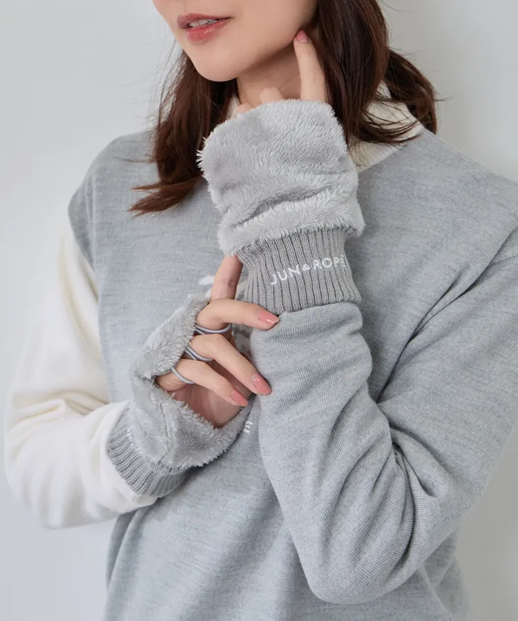 マーク＆ロナ ML 【ワゴンセール】リバーシブル配色ニットネック