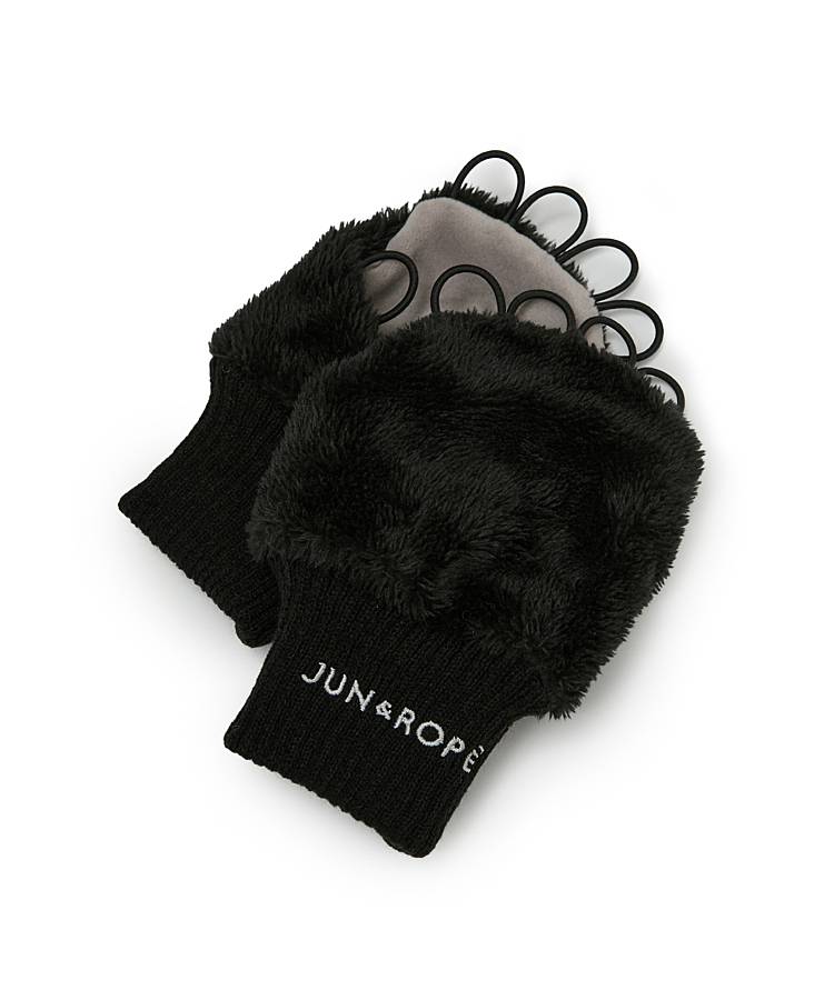 JR ロゴ刺繍ボアフリースハンドウォーマー