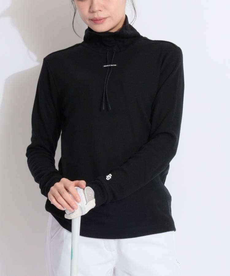 PG 【吸湿発熱】リブフェイスハイネック長袖カットソー