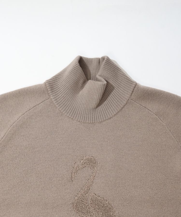 ジュン＆ロぺ JR 【NOIR】フラミンゴモチーフハイネックニット