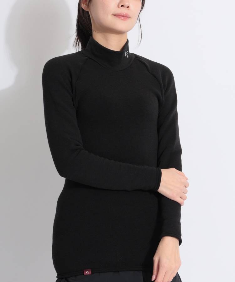 ZF 【速暖】裏起毛モックネック長袖インナー