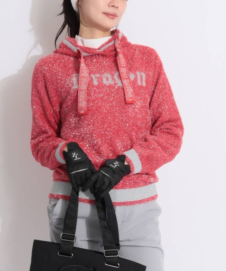 DD フェザーヤーンラメニットパーカー