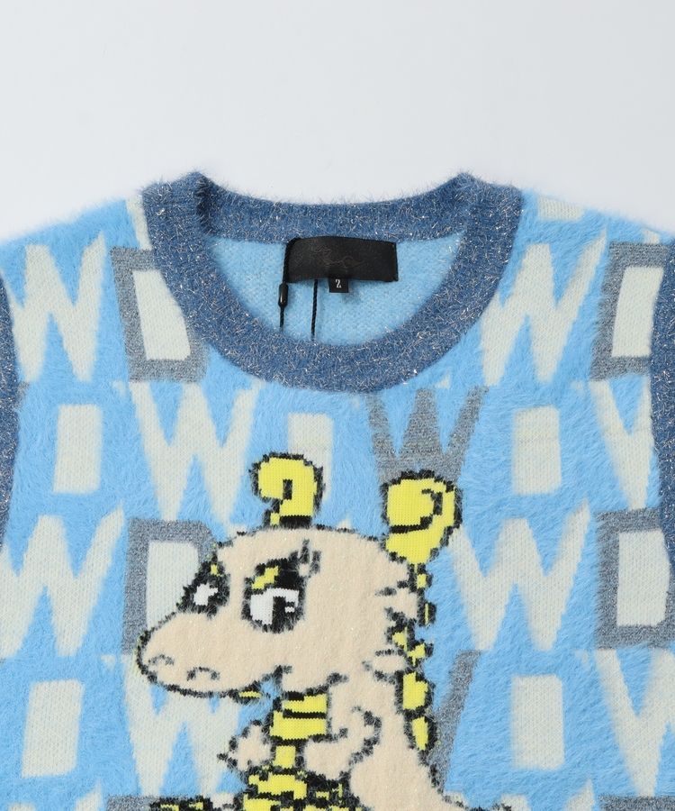 ダンスウィズドラゴン DD チビドラフェザーヤーンクルーネックニット