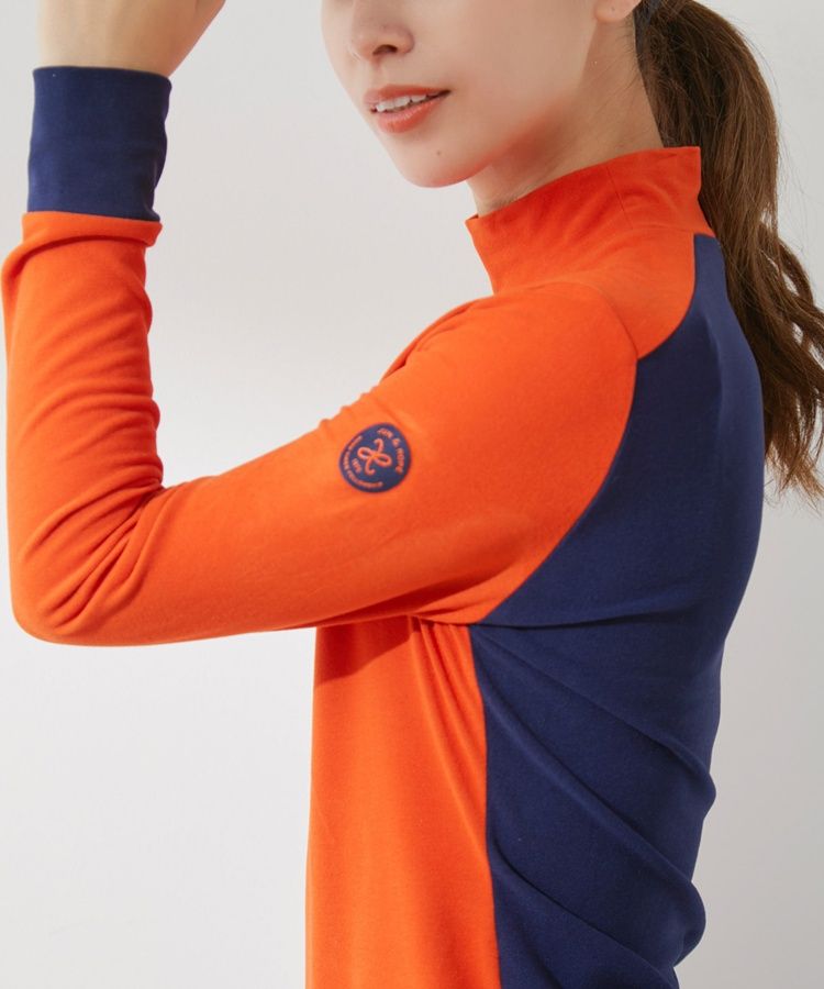 ジュン＆ロぺ JR 【保温】バイカラー切替マイクロフリース長袖