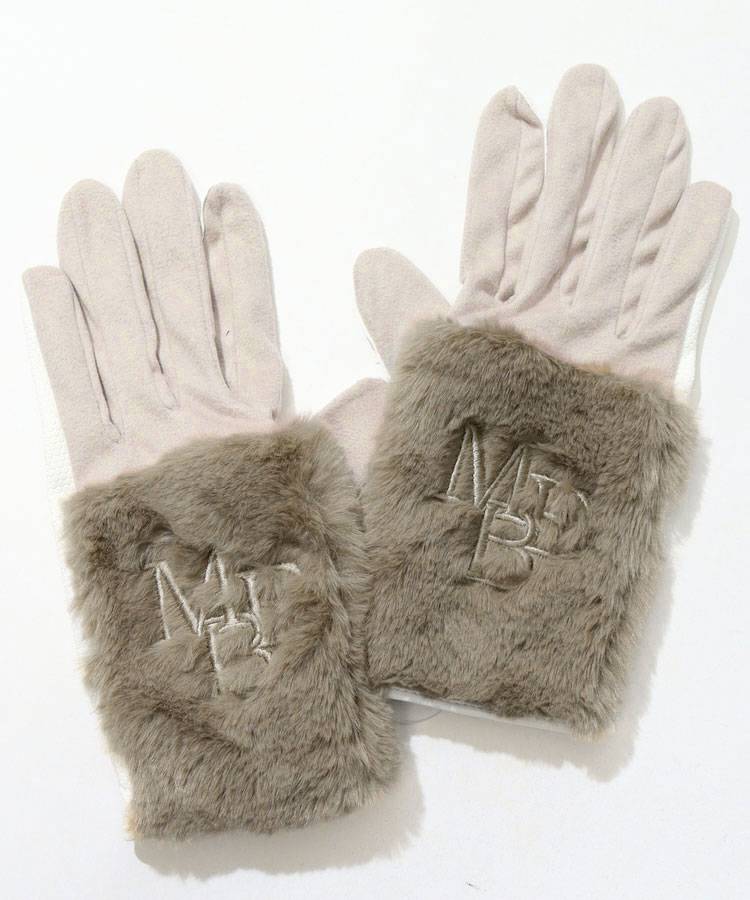 MB フェイクファー切替スエードグローブ(両手)
