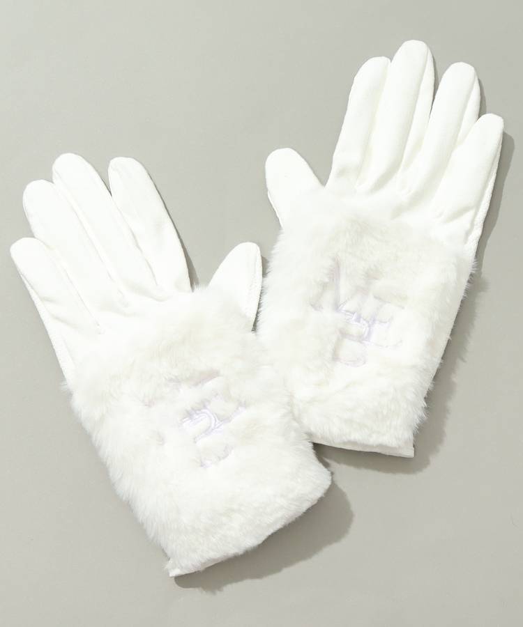 MB フェイクファー切替スエードグローブ(両手)