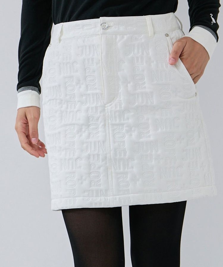 【撥水保温】ぺチパンツ付きピンソニック中綿スカート