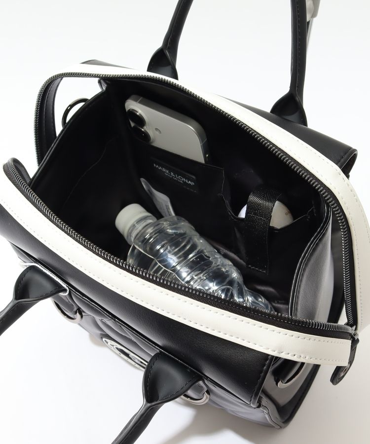 マーク＆ロナ ML スカルエンブレムダイヤキルトカートバッグ