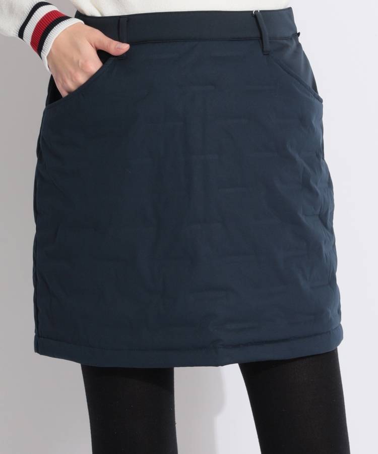 MW 【蓄熱保温】バックウエストゴム中綿スカート