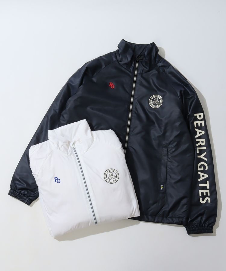 【吸湿発熱】スリーブプリントライト中綿ジャケット