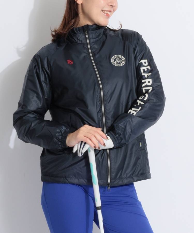 PG 【吸湿発熱】スリーブプリントライト中綿ジャケット