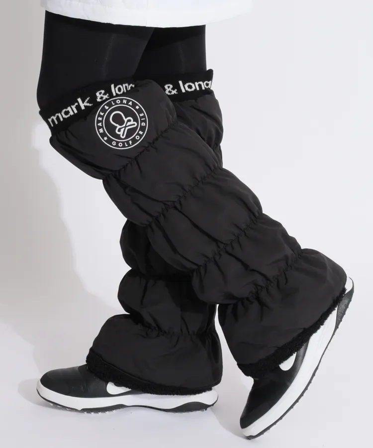 マーク＆ロナ ML サークルロゴ刺繍中綿レッグウォーマー レディース