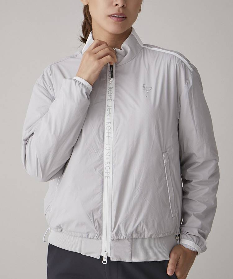 JR 【撥水保温】裾ドロスト中綿一体型タフタブルゾン