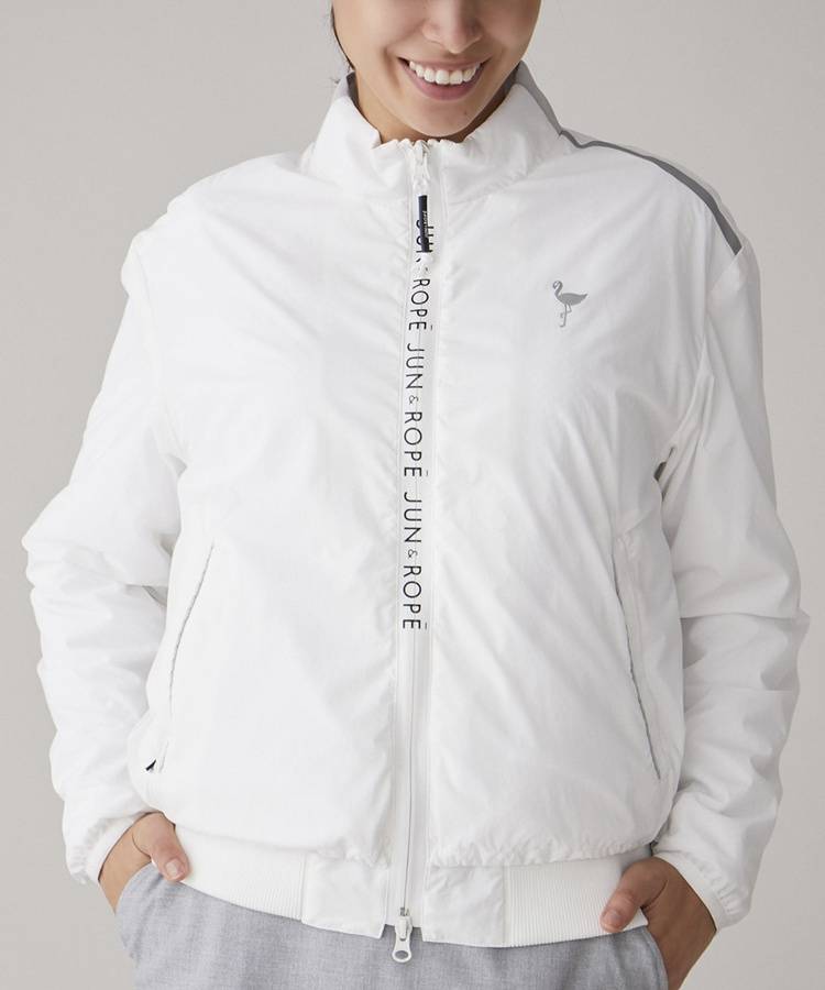 JR 【撥水保温】裾ドロスト中綿一体型タフタブルゾン