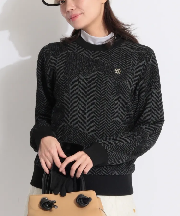 ジャックバニー JB ジャガードロゴタートルネックニット レディース