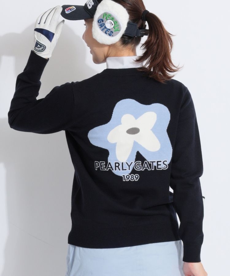 パーリーゲイツ PG ハイゲージインターシャ編みニット レディース