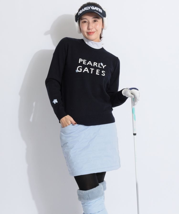 パーリーゲイツ PG ハイゲージインターシャ編みニット レディース