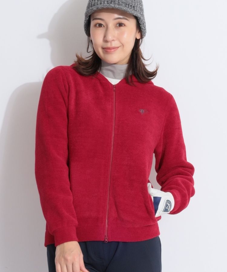 ビームスゴルフ BE パイル編みジップパーカー レディースゴルフウェア