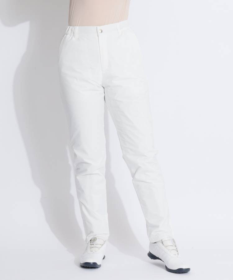 BE 【撥水】裾ジップ中綿ロングパンツ