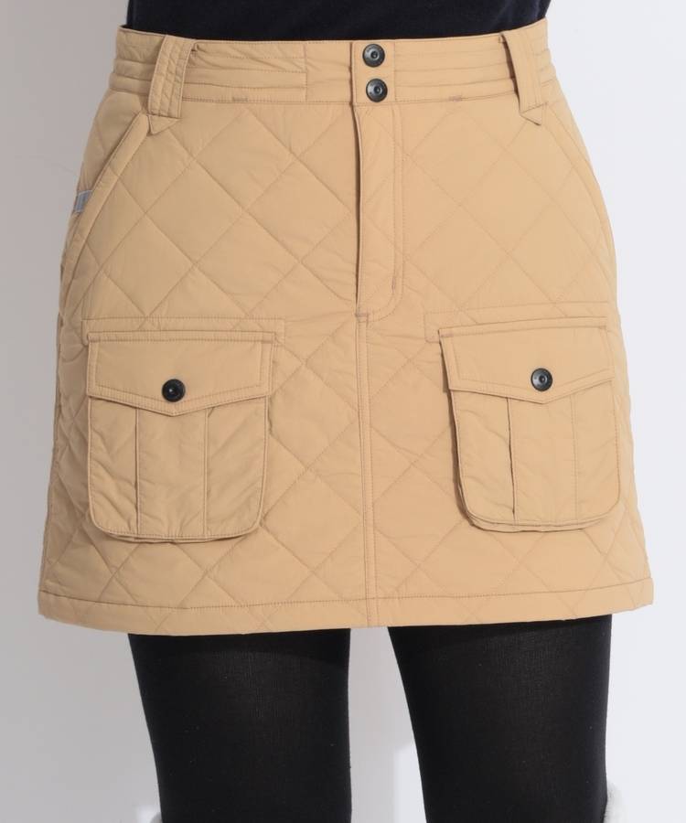 BR 【保温】立体ポケット中綿キルトスカート
