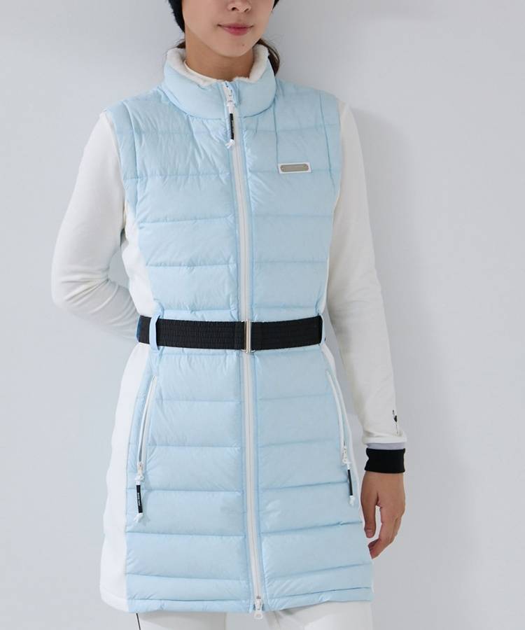 JR 【KARUISHI】【撥水保温】ダウンタフタベストワンピース