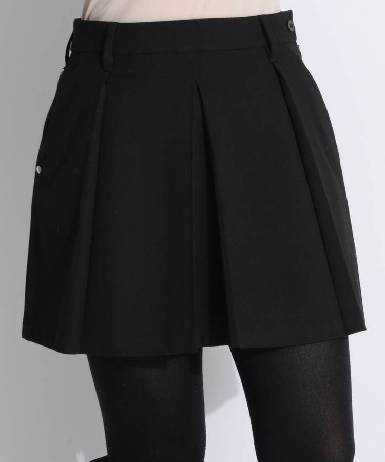 BR 【保温ストレッチ】スムースタッチプリーツスカート
