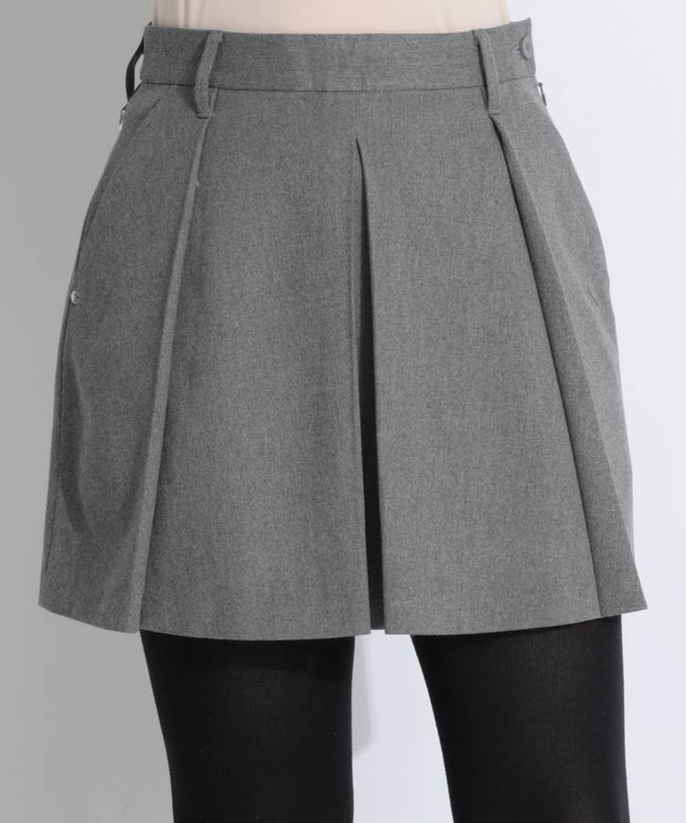 BR 【保温ストレッチ】スムースタッチプリーツスカート