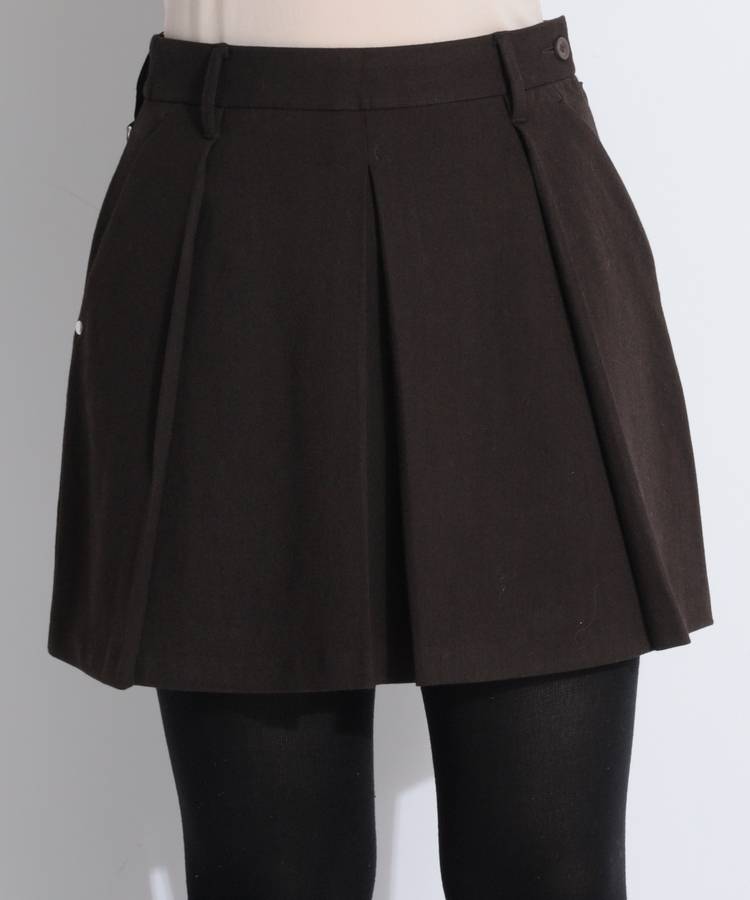 BR 【保温ストレッチ】スムースタッチプリーツスカート