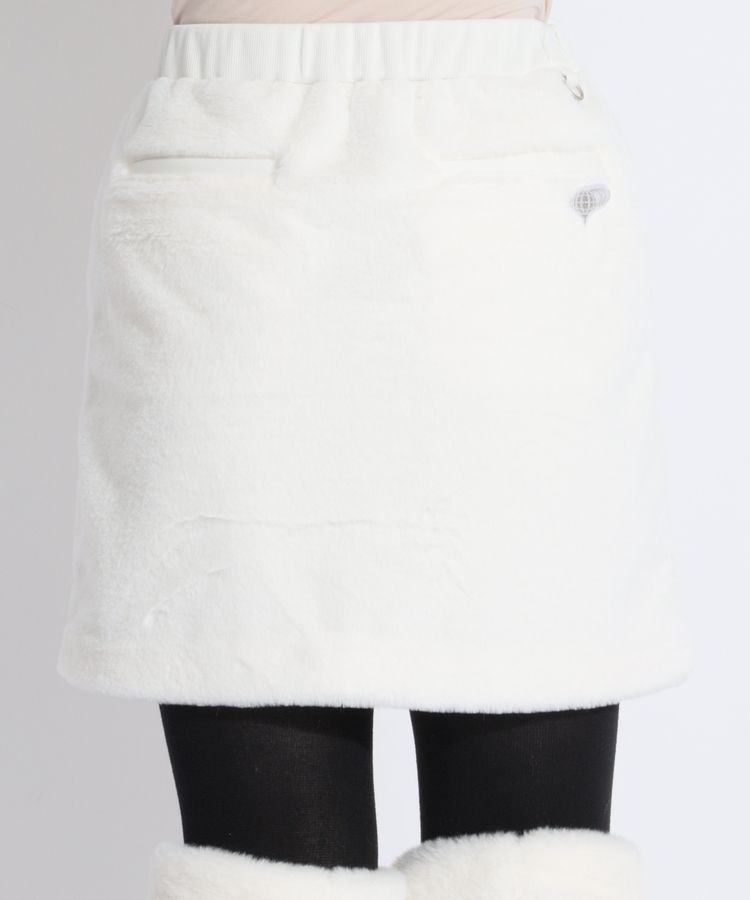 ビームスゴルフ BE 異素材切替フェイクファースカート レディース