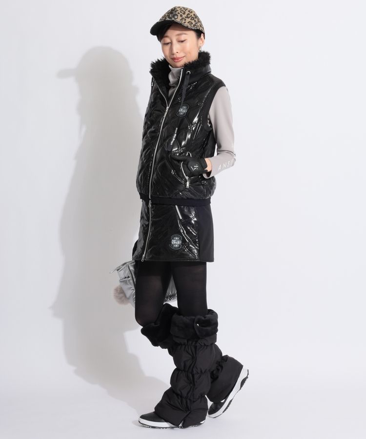 ダンスウィズドラゴン 中綿キルティングベスト　サイズ2 ダンスウィズドラゴン DD メタリック中綿キルティングベスト