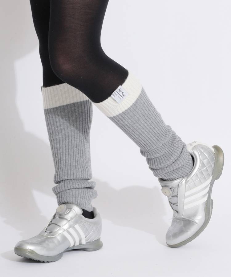 CC ロゴタグリブニットレッグウォーマー