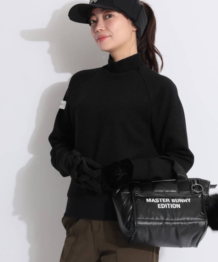 BR 異素材レイヤード風モックネック長袖プルオーバー