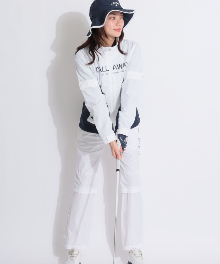 キャロウェイ CA 【8WAYストレッチ】収納袋付きバイカラーレイン