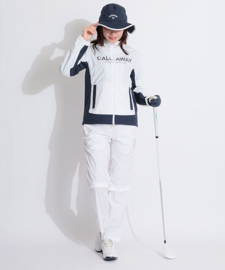 キャロウェイ CA 【8WAYストレッチ】収納袋付きバイカラーレイン