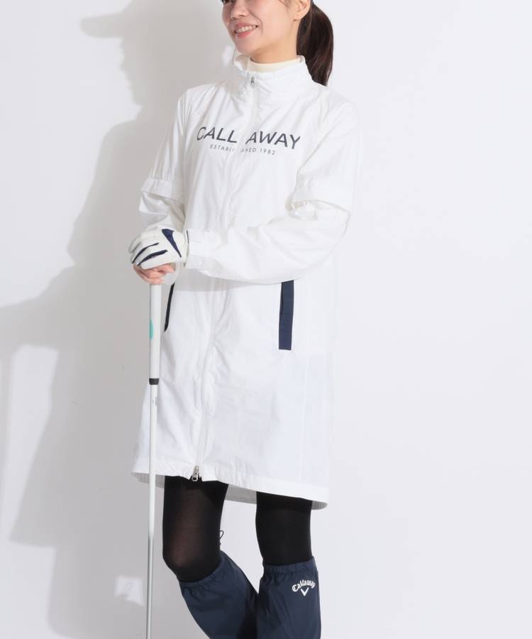 CA 【8WAYストレッチ】収納袋付きレインワンピース