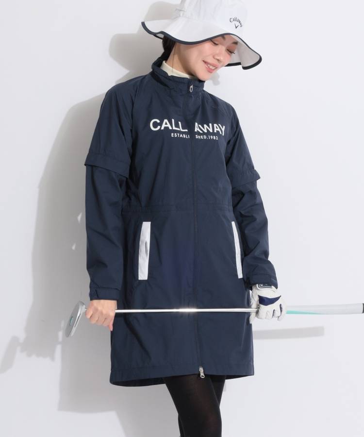 CA 【8WAYストレッチ】収納袋付きレインワンピース