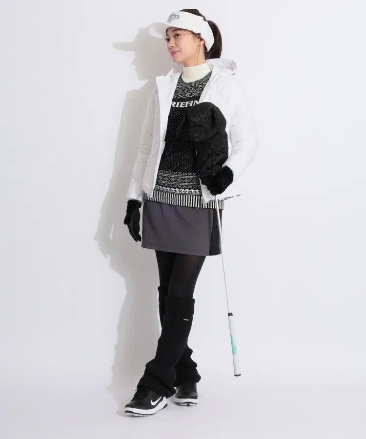 ニューバランスゴルフの中綿・ダウンジャケットを使ったスタイリング