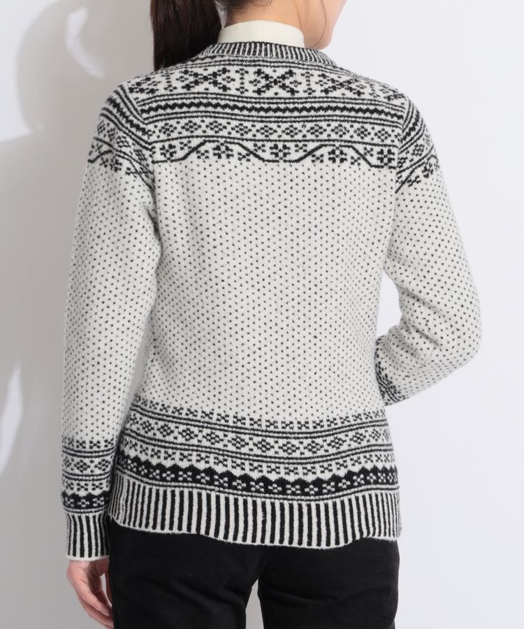 ブリーフィングゴルフ BR フェアアイル柄クルーネックニット