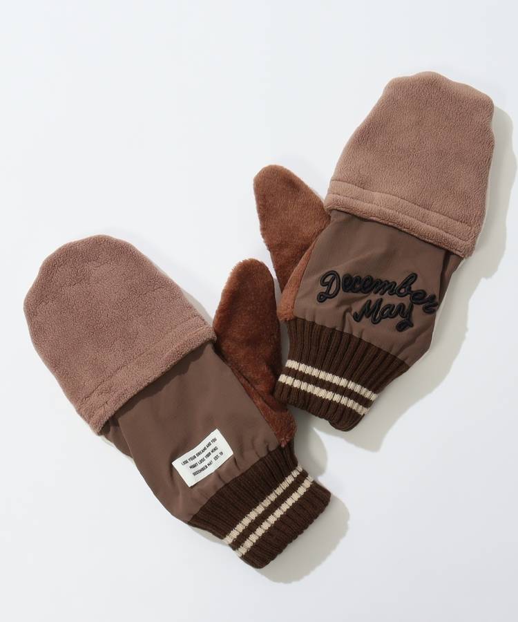 DM タフタ×フリースロゴミトン